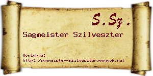 Sagmeister Szilveszter névjegykártya